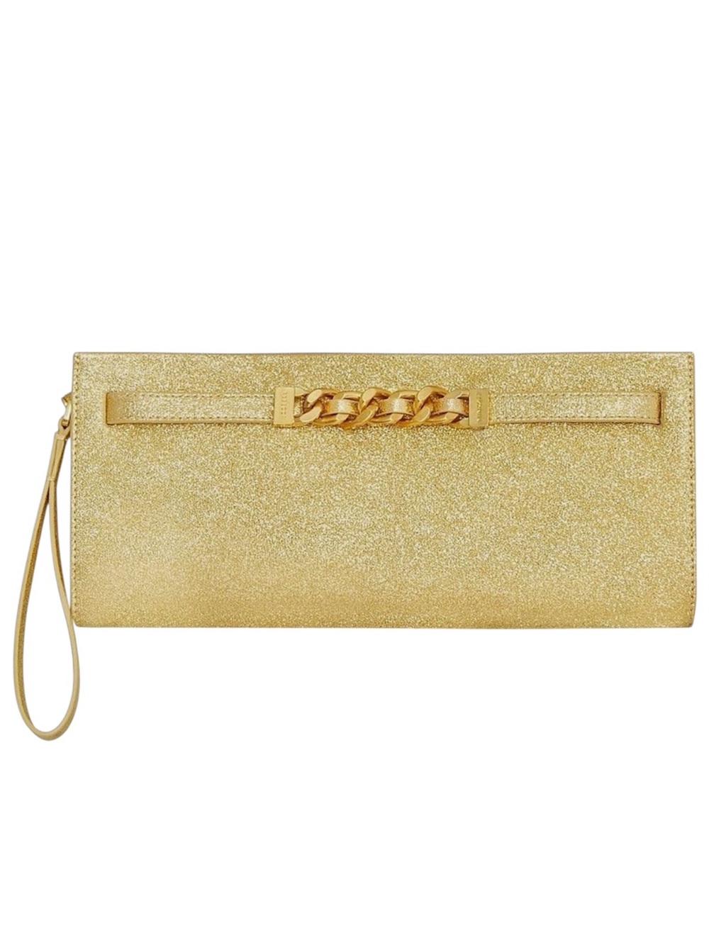 NWT: Rebecca Minkoff Curb Link Clutch - Gold